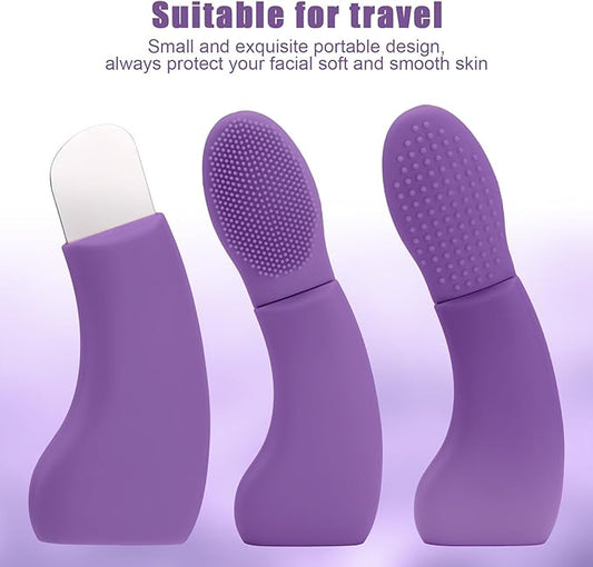 Face Scrubber + Skin Spatular 2 in 1 Blackhead Remover - Nose Pore Scrapper