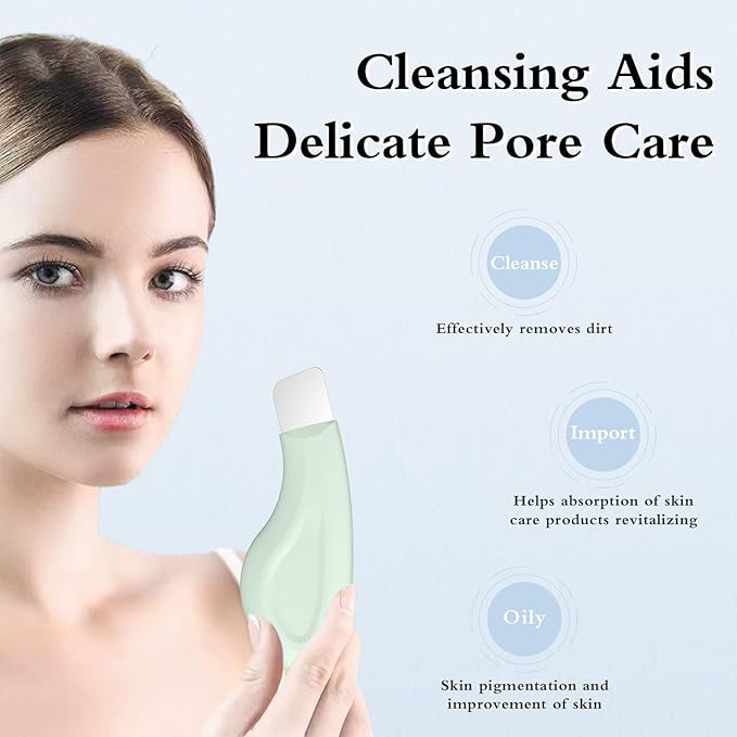 Face Scrubber + Skin Spatular 2 in 1 Blackhead Remover - Nose Pore Scrapper