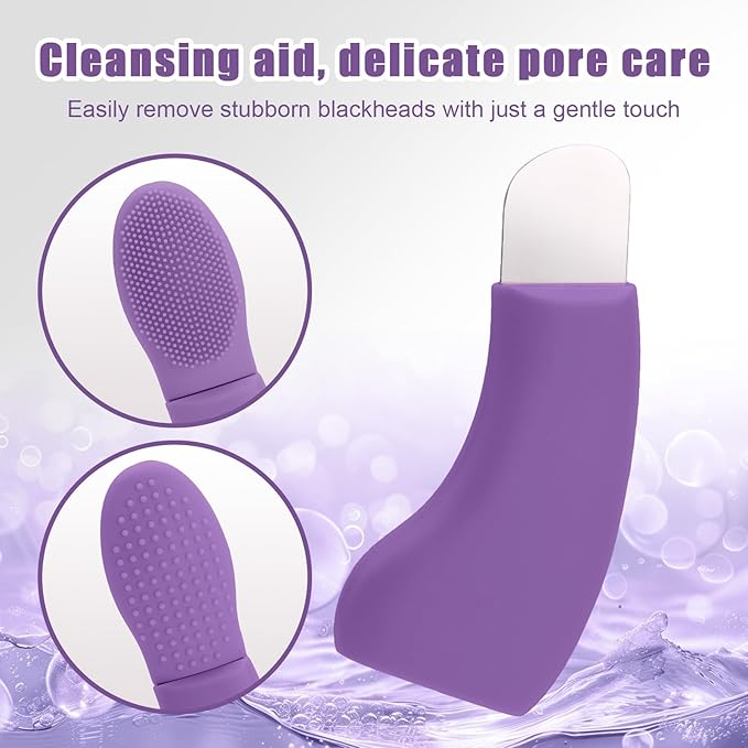 Face Scrubber + Skin Spatular 2 in 1 Blackhead Remover - Nose Pore Scrapper