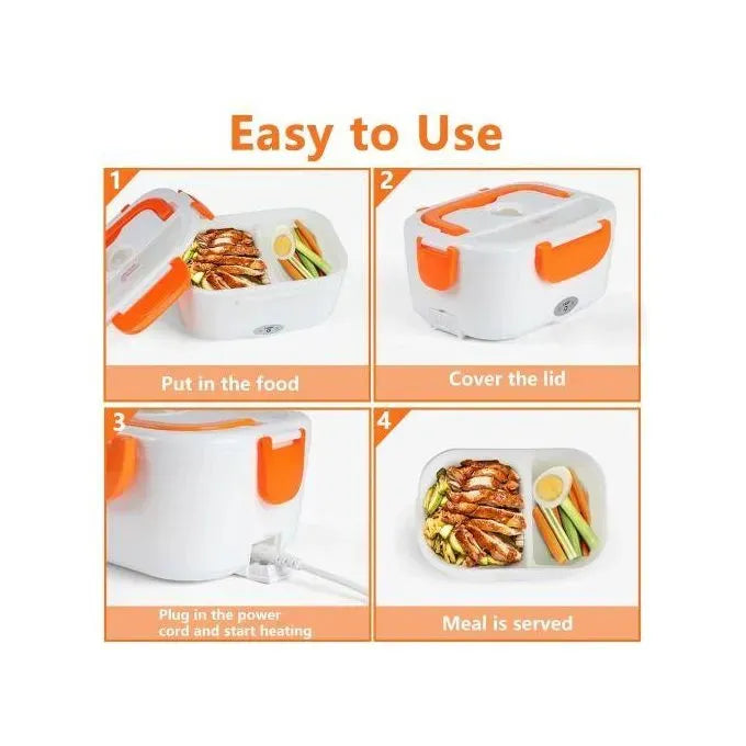 Electric Lunch Box - Electronic Heating Lunch Box & Tiffin Box Portable Electric Food Warmer for Office, School, Travel & Home | Multi-Layer Leakproof Design | Fast Heating, Easy to Clean & Carry