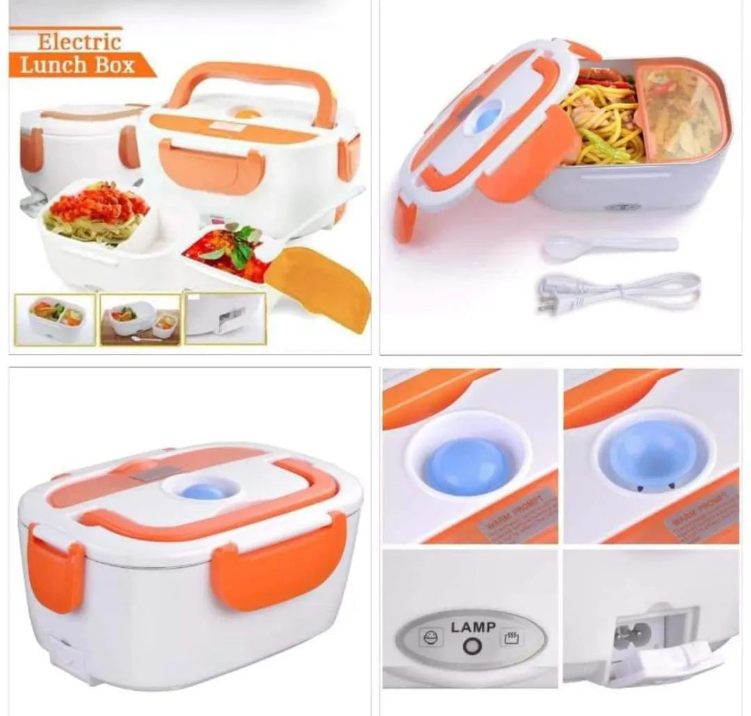 Electric Lunch Box - Electronic Heating Lunch Box & Tiffin Box Portable Electric Food Warmer for Office, School, Travel & Home | Multi-Layer Leakproof Design | Fast Heating, Easy to Clean & Carry